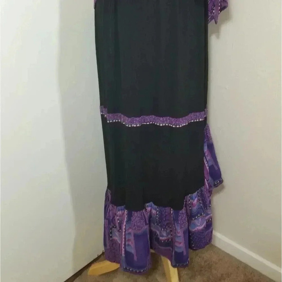 {Red Rock Reflections} SET: Vintage 90s Patchwork Ruffled Skirt & Vest - Picture 6 of 15